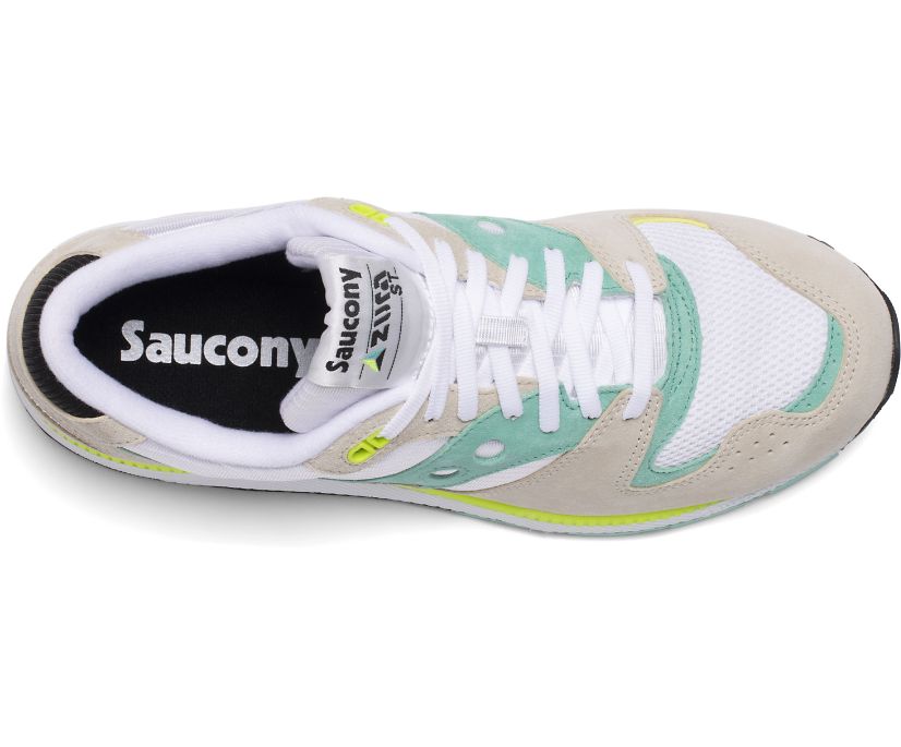 Saucony Azura Premium Koža Muške Cipele Bež Plave Žute | XVTIQJ5K