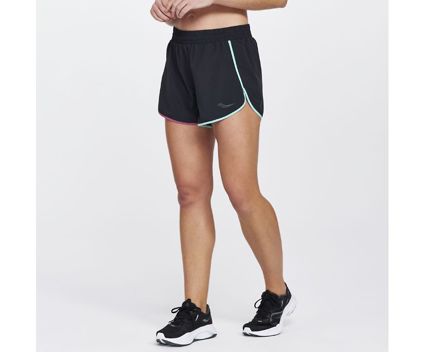 Saucony Dash 4\' Short Ženske Hlače Crne | QCQ01JGN