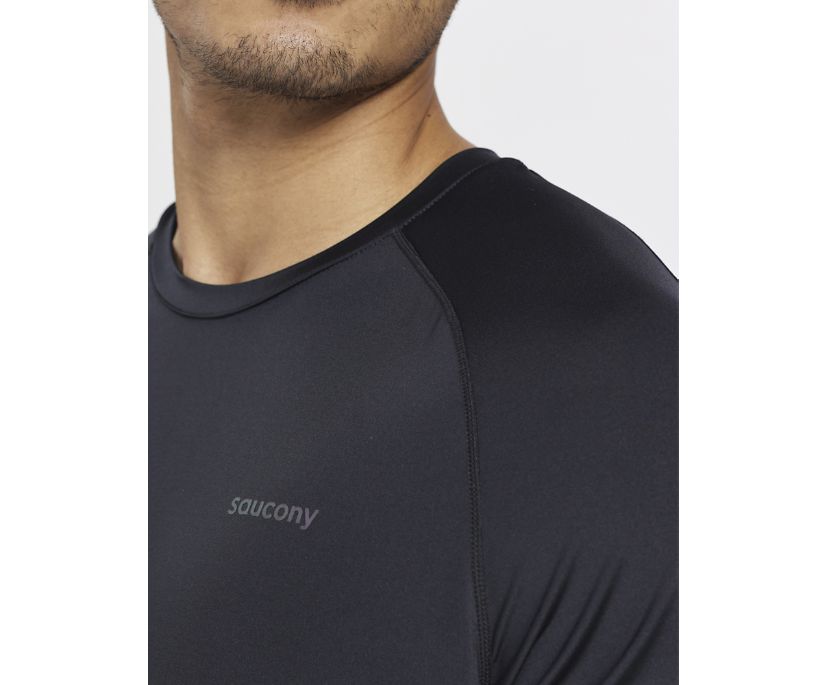 Saucony Dash Short Sleeve Muške Tops Crne | 2311MVQ3