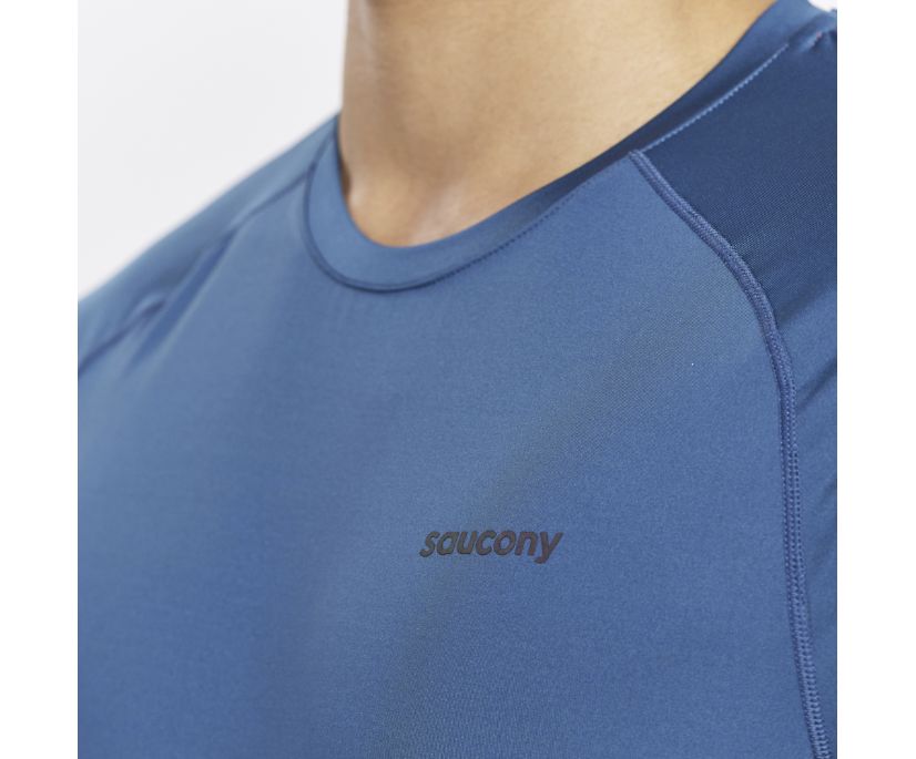 Saucony Dash Short Sleeve Muške Tops Tamnoplave | UCL4OI3R