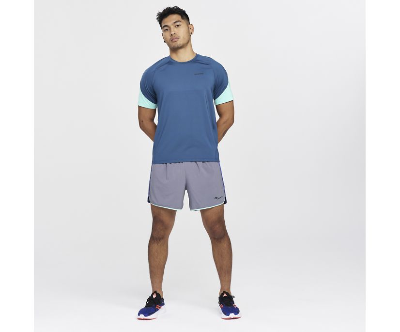 Saucony Dash Short Sleeve Muške Tops Tamnoplave | UCL4OI3R