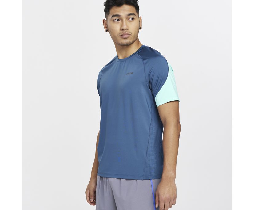 Saucony Dash Short Sleeve Muške Tops Tamnoplave | UCL4OI3R