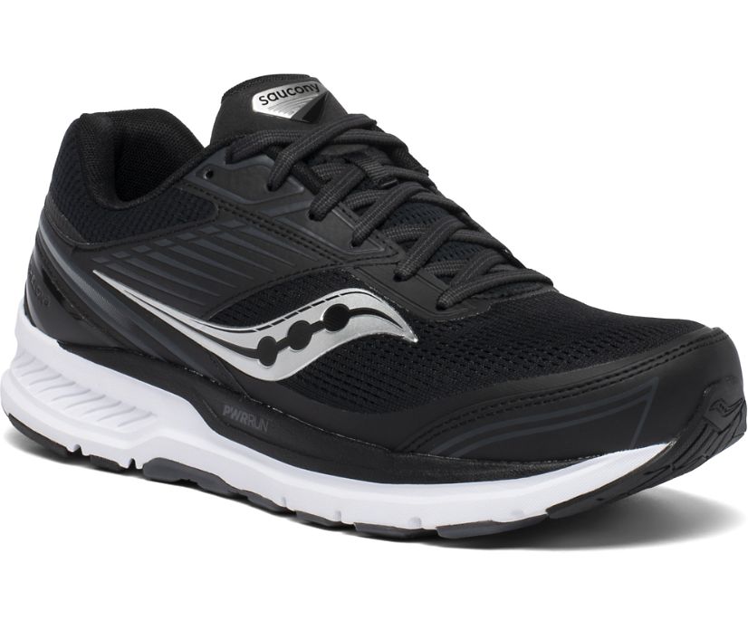 Saucony Echelon 8 Extra Wide Muške Running Patike Crne Bijele | Q9KOLD5W