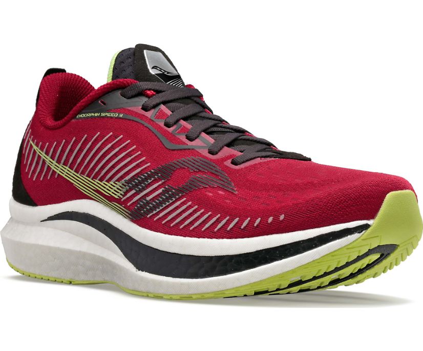 Saucony Endorphin Speed 2 Muške Running Patike Crvene Svijetlo Zelene | 81NVB0HJ