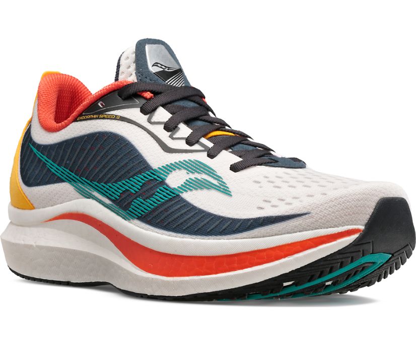 Saucony Endorphin Speed 2 Muške Running Patike Sive Crvene | VIKO32BD