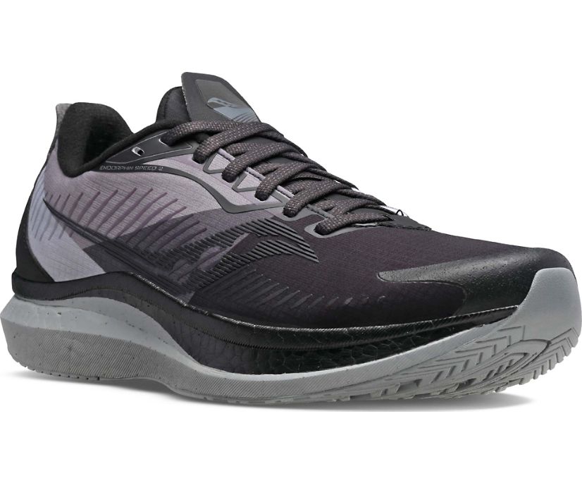 Saucony Endorphin Speed 2 RUNSHIELD Muške Running Patike Crne Sive | 0TI3UIEE