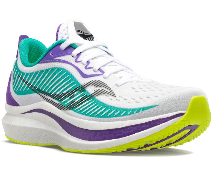 Saucony Endorphin Speed 2 Ženske Running Patike Bijele Zelene | 4NAJMY2L