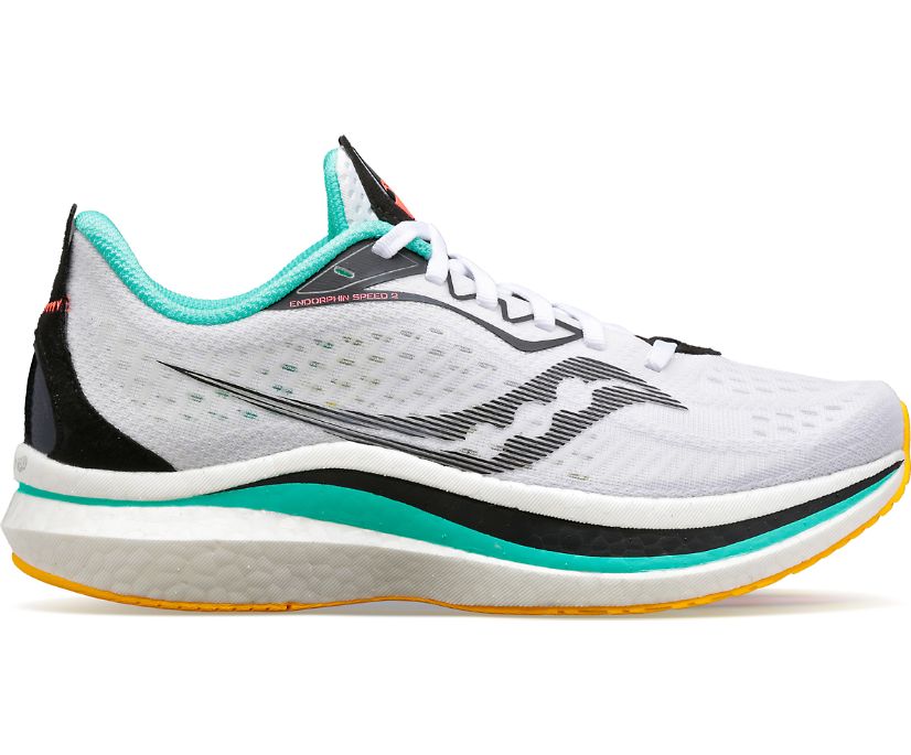 Saucony Endorphin Speed 2 Ženske Running Patike Bijele Narančaste | TJWOC0Z1