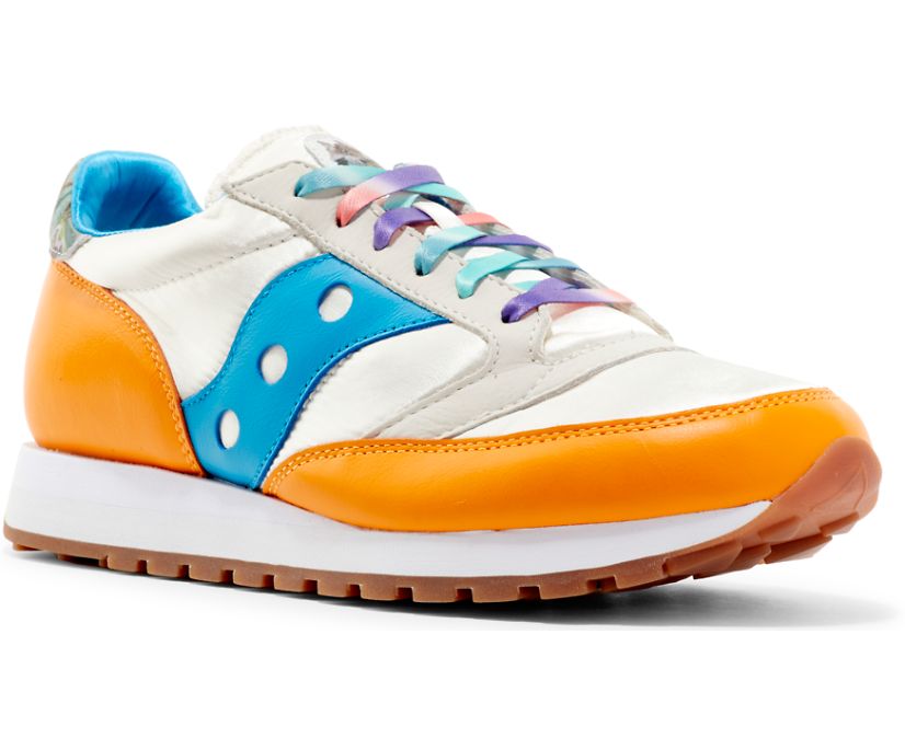 Saucony Fiona Jazz 81 Muške Cipele Bijele Narančaste | 5V9Z6X13