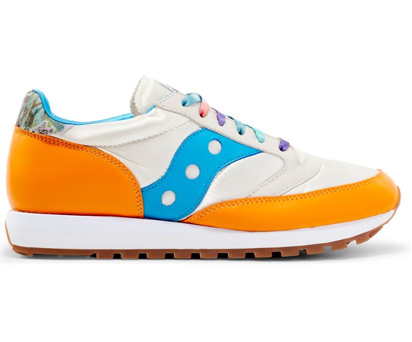 Saucony Fiona Jazz 81 Muške Cipele Bijele Narančaste | 5V9Z6X13