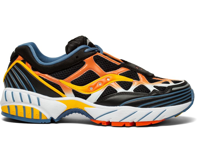 Saucony Grid Web Ženske Cipele Crne Narančaste Žute | R55AKXUD