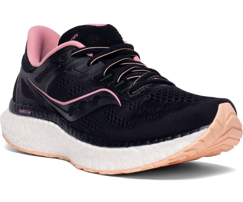 Saucony Hurricane 23 Wide Ženske Cipele Crne Roze | V29SVJAR