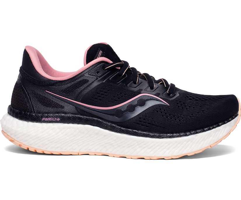 Saucony Hurricane 23 Wide Ženske Cipele Crne Roze | V29SVJAR