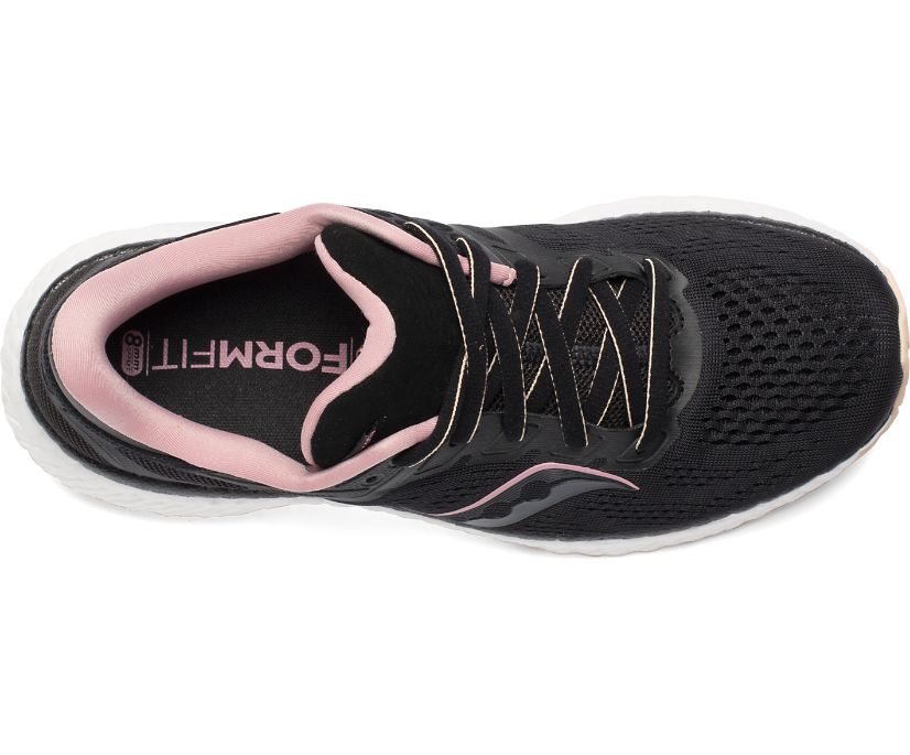 Saucony Hurricane 23 Wide Ženske Running Patike Crne Roze | FDX8RFLE