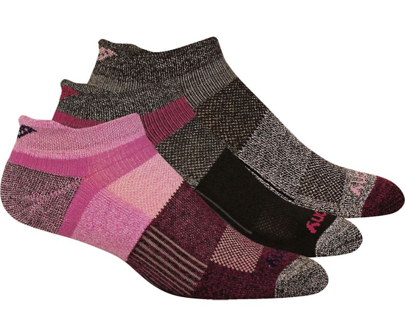 Saucony Inferno No Show Tab 3-Pack Socks Muške Čarape Roze | 9G53Q3NC