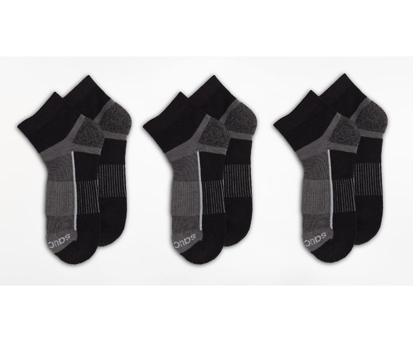 Saucony Inferno Quarter 3-Pack Socks Muške Čarape Crne | 59KV6906