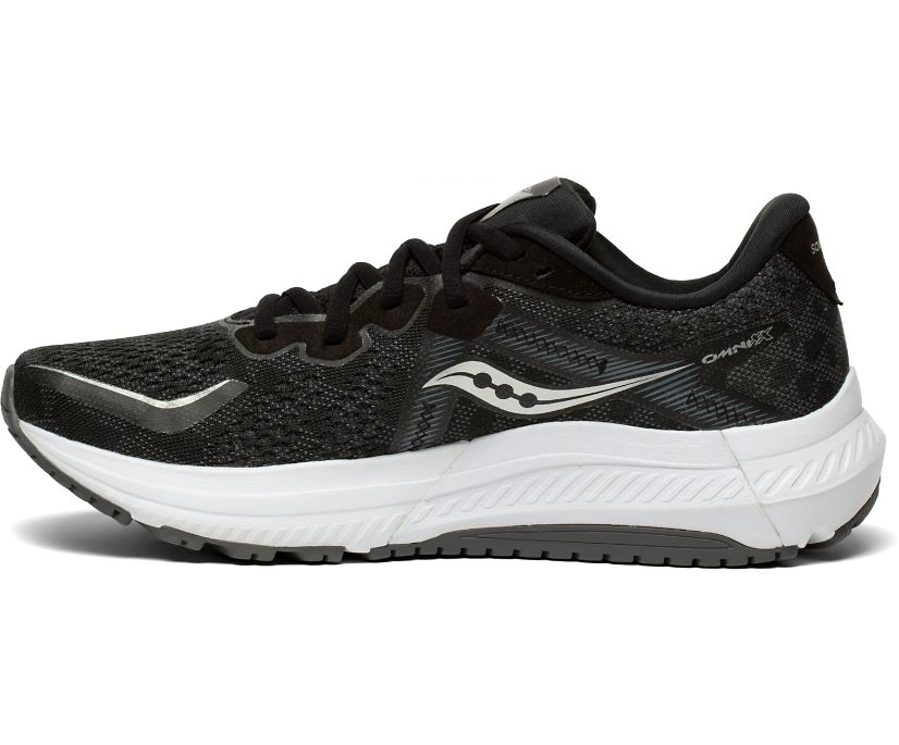 Saucony Omni 20 Wide Ženske Cipele Crne Bijele | WF77T4GV