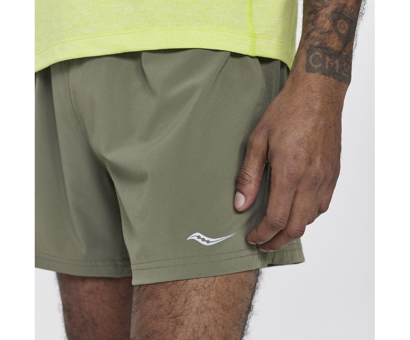 Saucony Outpace 5' Short Muške Hlače Maslinasto Zelene | R86XSH4H