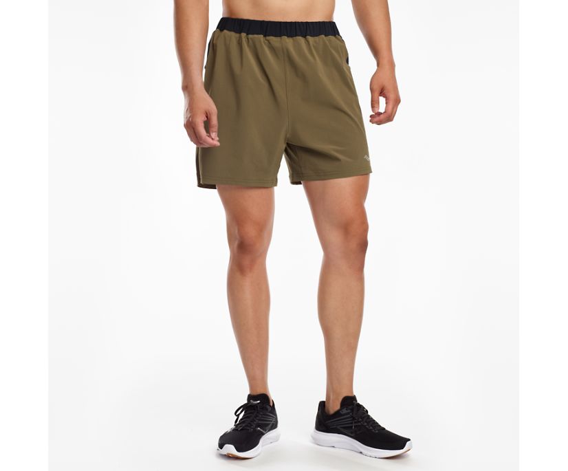 Saucony Outpace 5\' Short Muške Hlače Tamno Maslinasto Zelene | 98D37ET6