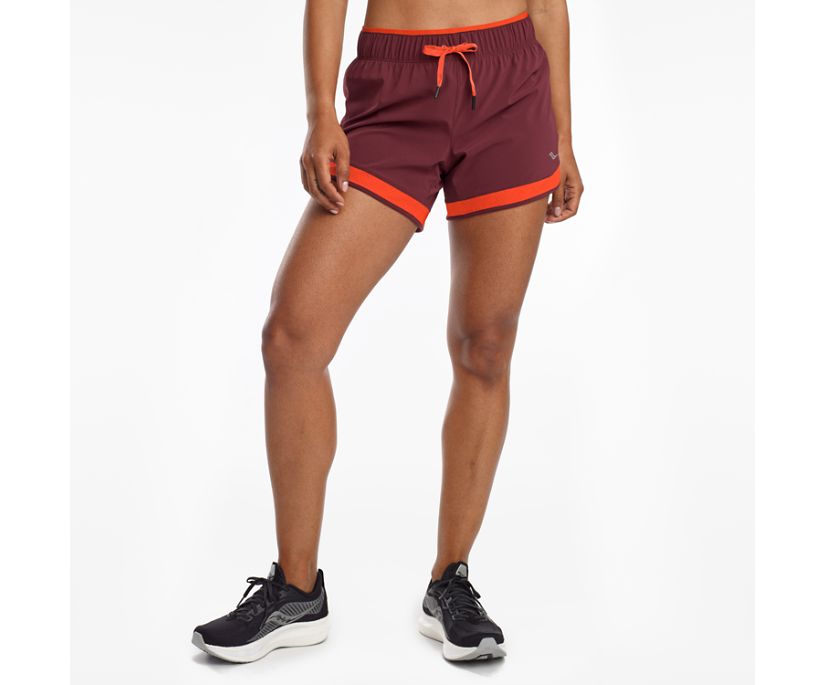 Saucony Outpace 5\' Short Ženske Hlače Bordo | Z1A6I0FE