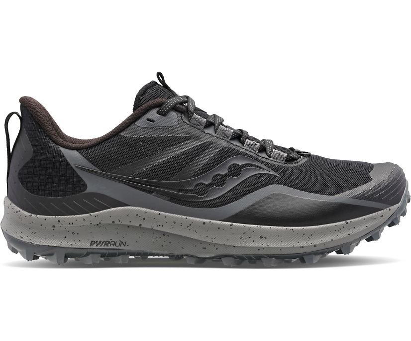 Saucony Peregrine 12 Muške Trail Patike Crne Tamno Sive | 52H9BTVQ