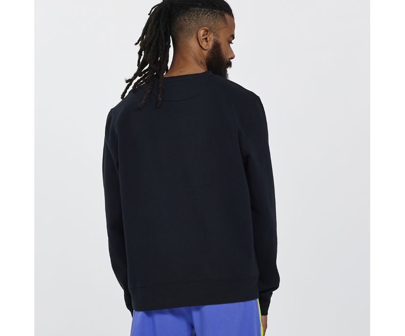 Saucony Rested Crewneck Muške Tops Crne | UNB3SYI3