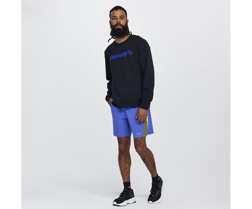 Saucony Rested Crewneck Muške Tops Crne | UNB3SYI3