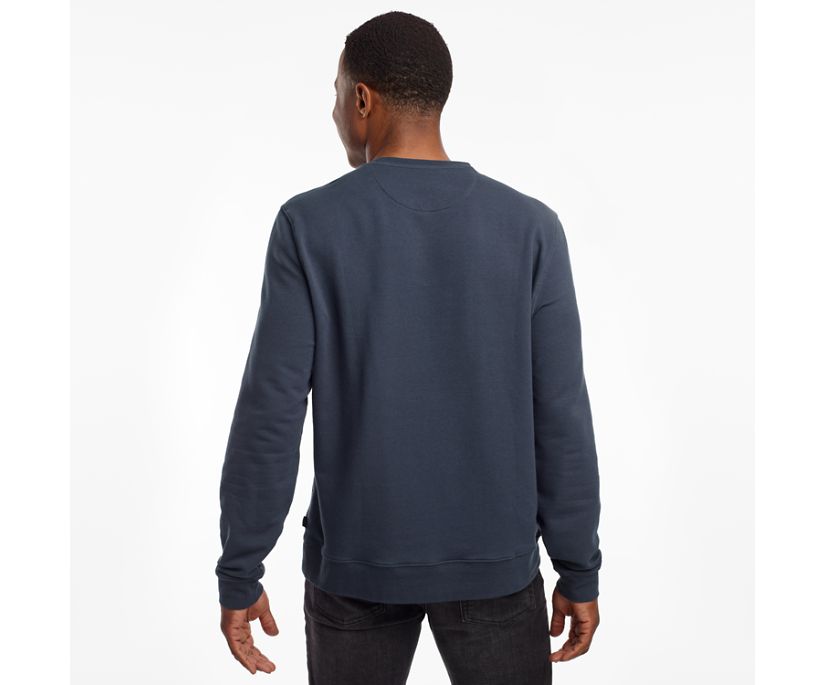 Saucony Rested Crewneck Muške Tops Sive Plave | WBGMVT0D