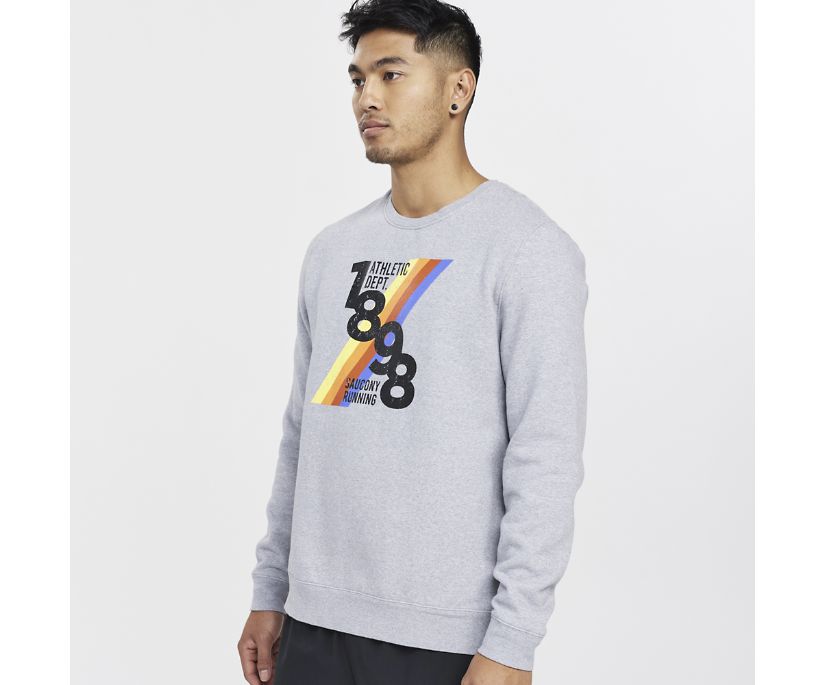 Saucony Rested Crewneck Muške Tops Svijetlo Sive | 99DAPSDZ