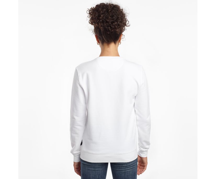 Saucony Rested Crewneck Ženske Tops Bijele | HW9FFPQ9