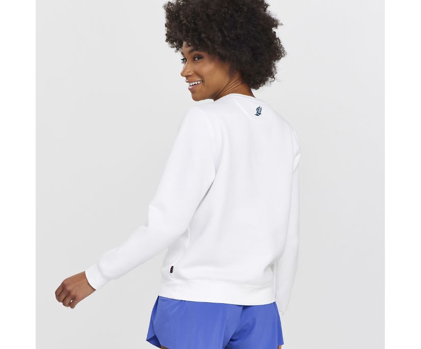 Saucony Rested Crewneck Ženske Tops Bijele | Q249LXX2