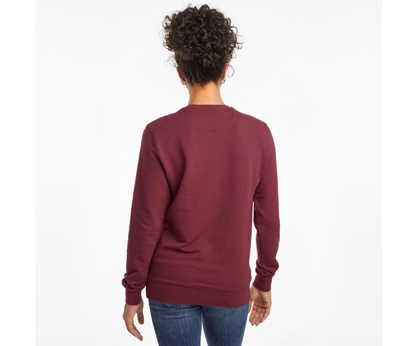 Saucony Rested Crewneck Ženske Tops Bordo | 9C6WY5W4