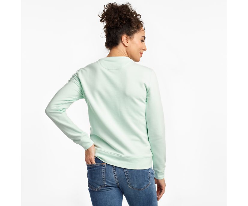 Saucony Rested Crewneck Ženske Tops Plave | REWOO0N6