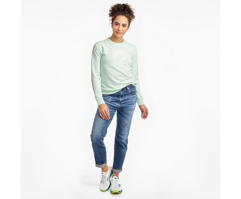 Saucony Rested Crewneck Ženske Tops Plave | REWOO0N6