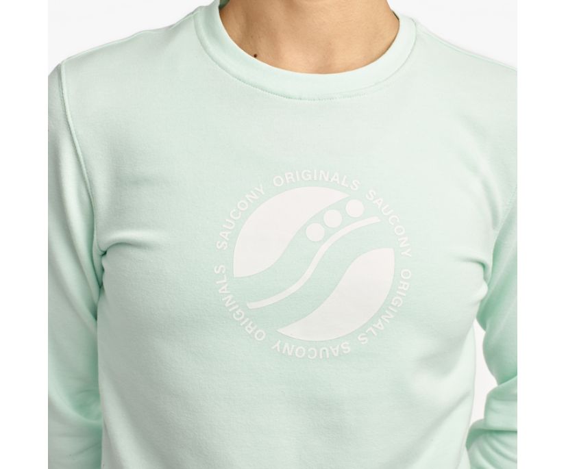 Saucony Rested Crewneck Ženske Tops Plave | REWOO0N6