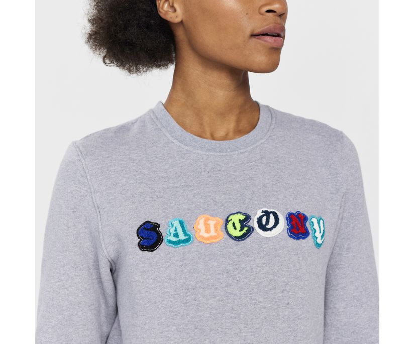 Saucony Rested Crewneck Ženske Tops Svijetlo Sive | B2V7TJXO