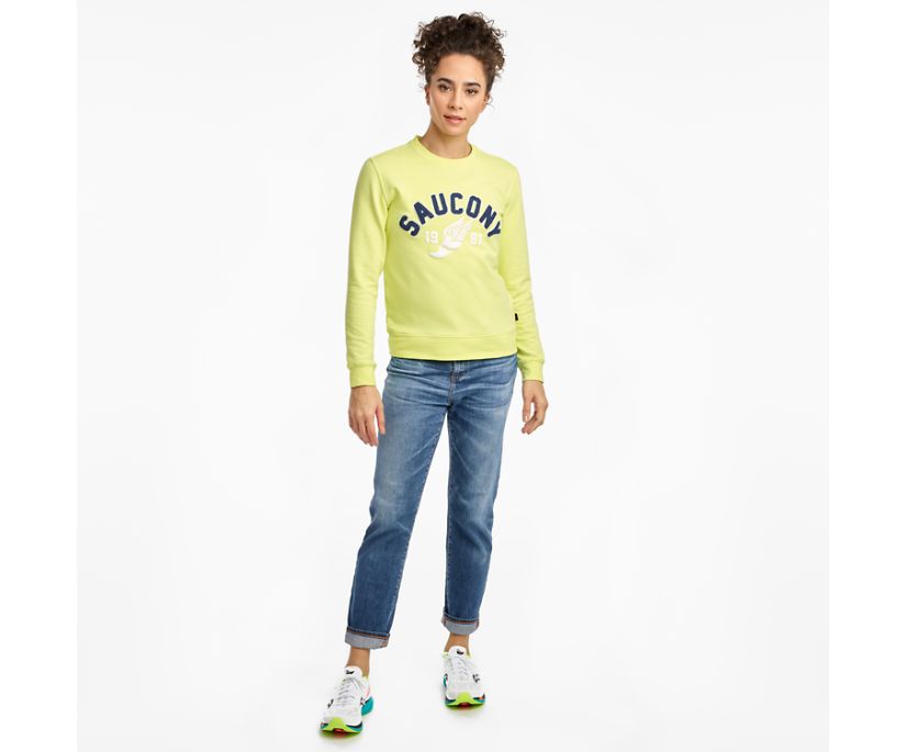 Saucony Rested Crewneck Ženske Tops Svijetlo Zelene | LNT1Z30W