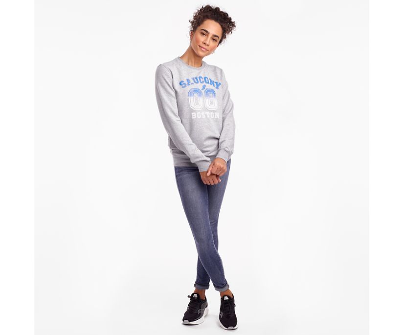 Saucony Rested Crewneck Ženske Tops Svijetlo Sive | MIDD4OBR