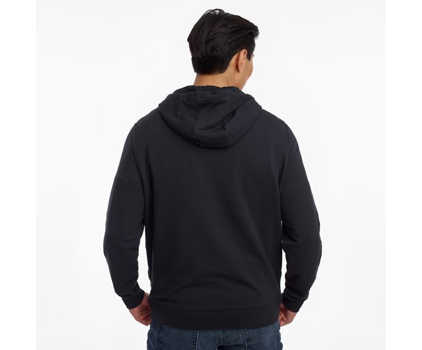 Saucony Rested Hoodie Muške Tops Crne | IEM18DY5