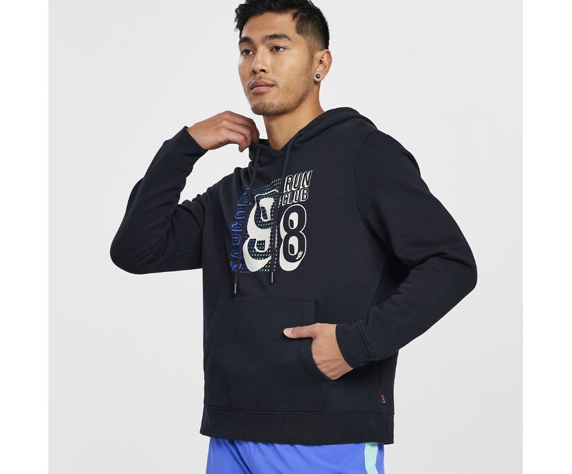 Saucony Rested Hoodie Muške Tops Crne | K1BK7631