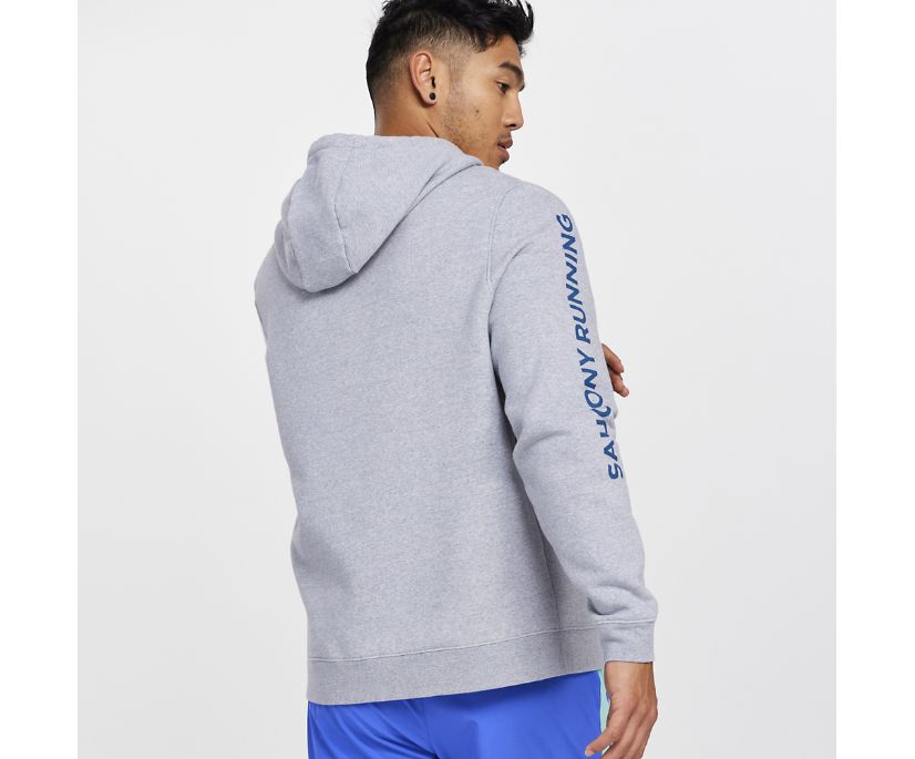 Saucony Rested Hoodie Muške Tops Svijetlo Sive | CHATWWRP