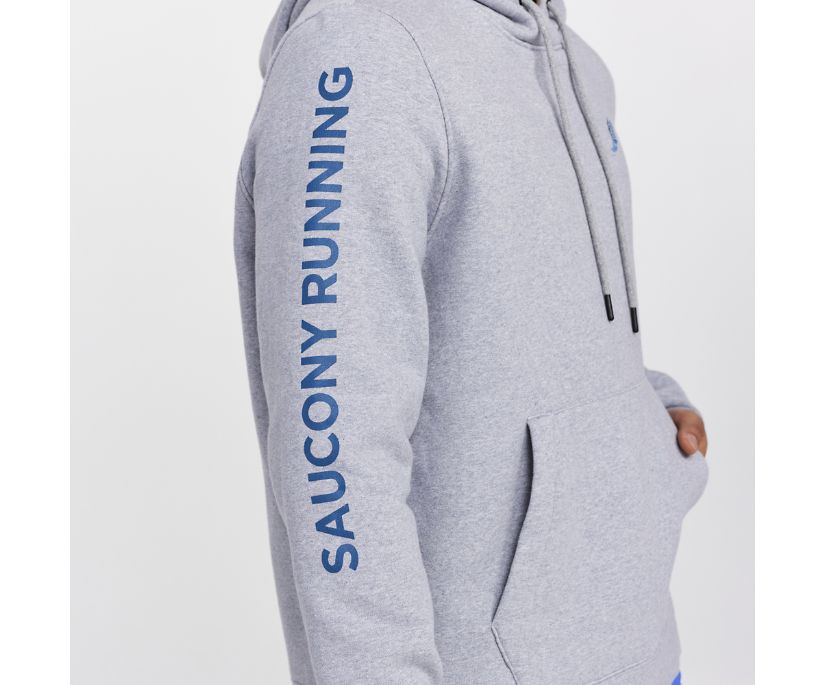 Saucony Rested Hoodie Muške Tops Svijetlo Sive | CHATWWRP