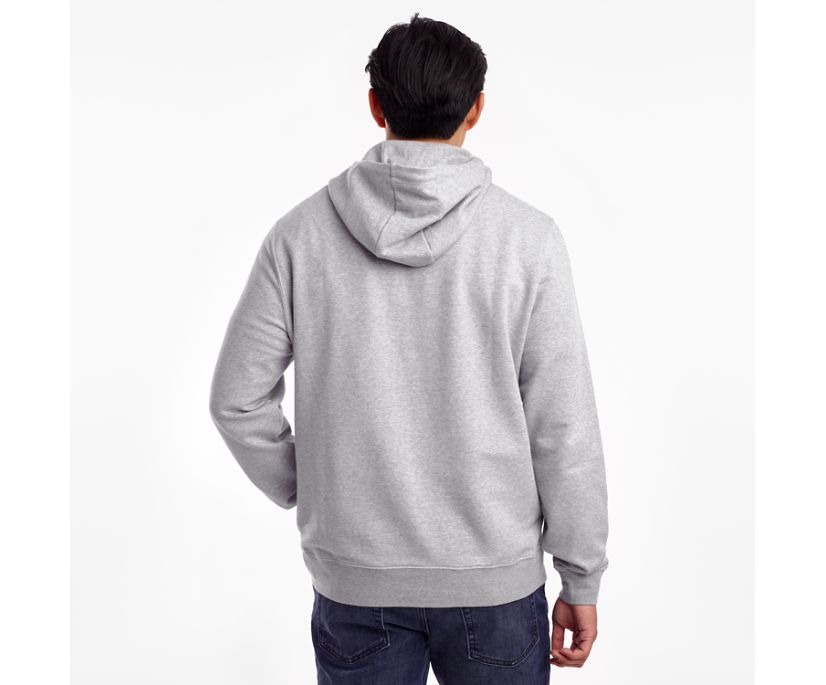 Saucony Rested Hoodie Muške Tops Svijetlo Sive | ZR37RNBY