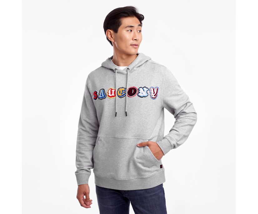 Saucony Rested Hoodie Muške Tops Svijetlo Sive | ZR37RNBY