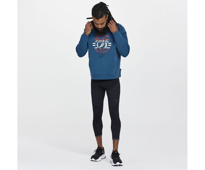 Saucony Rested Hoodie Muške Tops Tamnoplave | SXUJYZ7Z