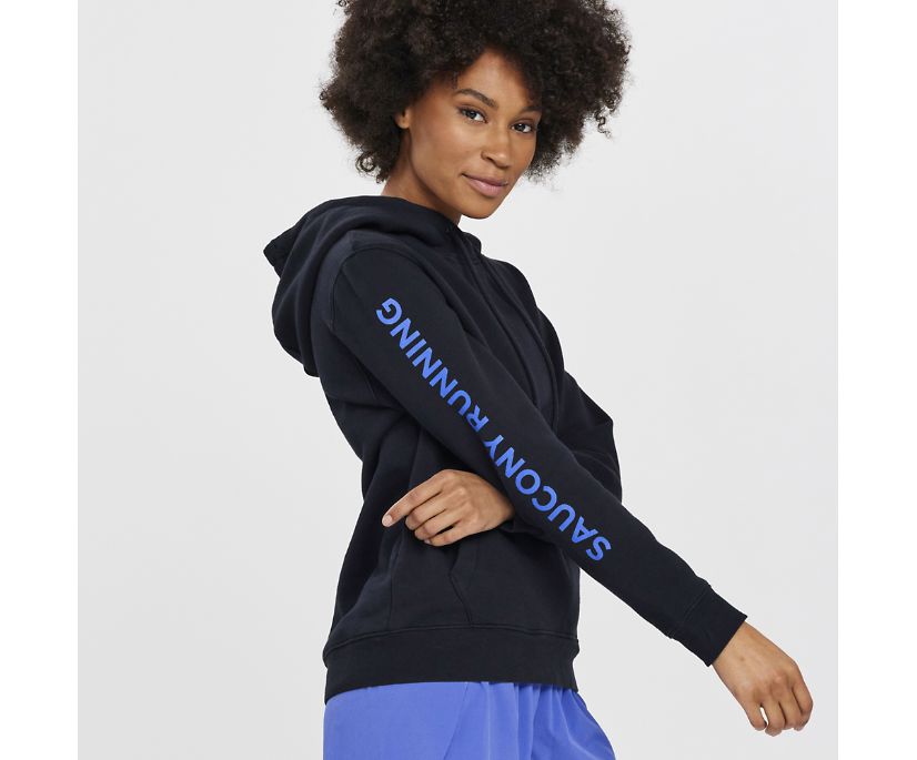 Saucony Rested Hoodie Ženske Tops Crne | NWGX424Y