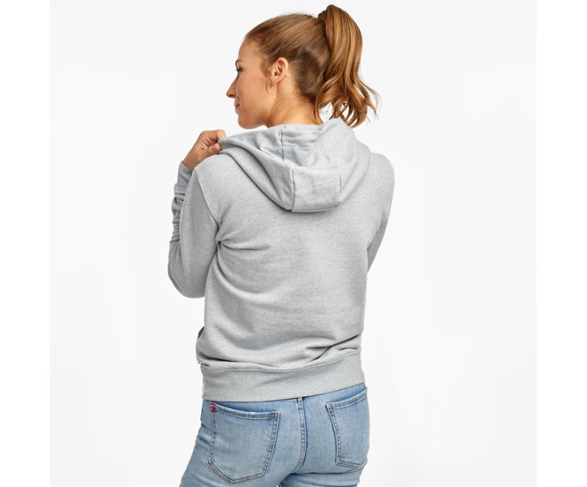 Saucony Rested Hoodie Ženske Tops Svijetlo Sive | KJQT2MMB