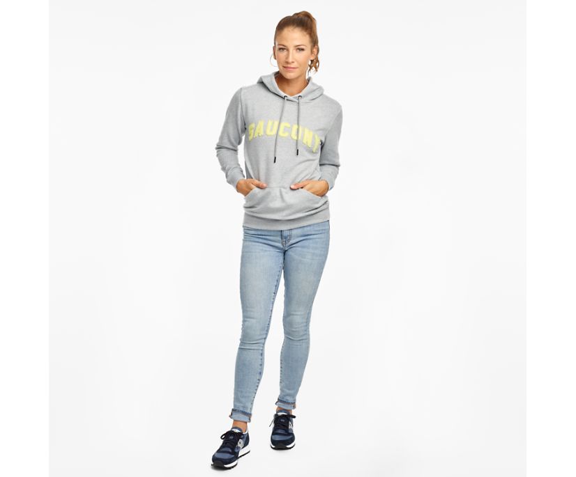 Saucony Rested Hoodie Ženske Tops Svijetlo Sive | KJQT2MMB