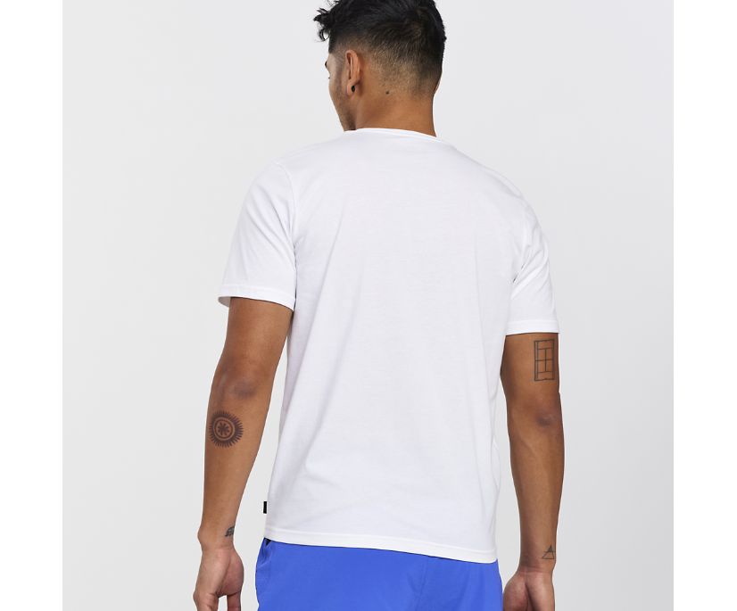 Saucony Rested T-Shirt Muške Tops Bijele | I9YZ07FO