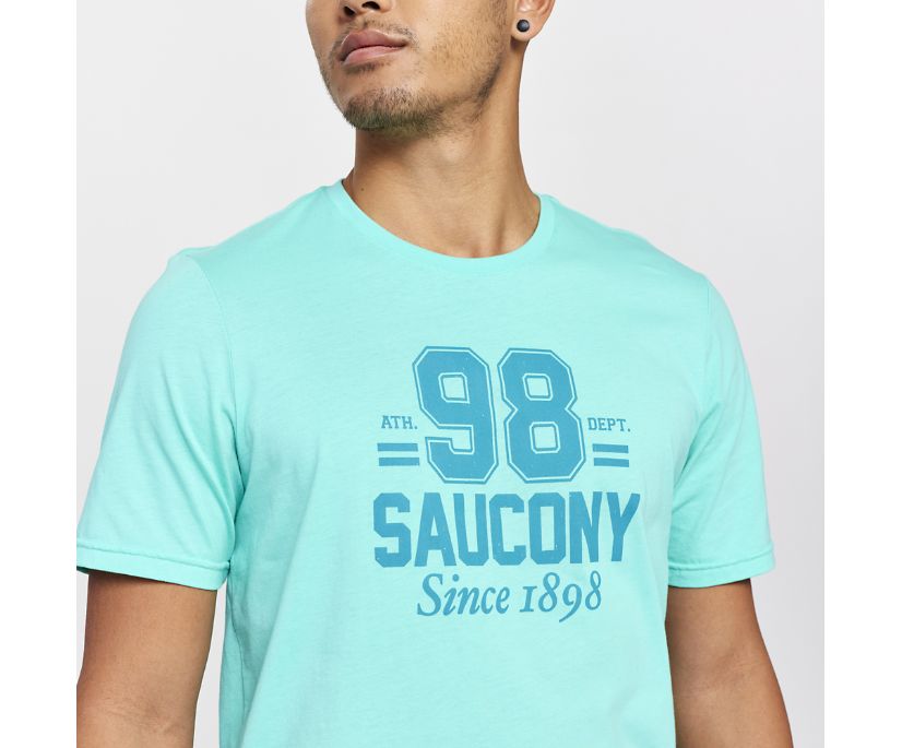 Saucony Rested T-Shirt Muške Tops Menta | L8RZR5X4